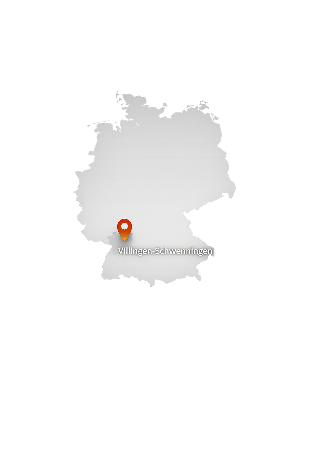 Deutschlandkarte mit Standort Villingen-Schwenningen